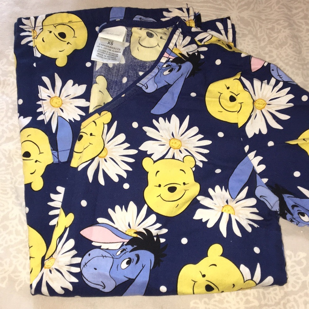 Pediatric Nurse Scrub Top Disney Winnie the Pooh